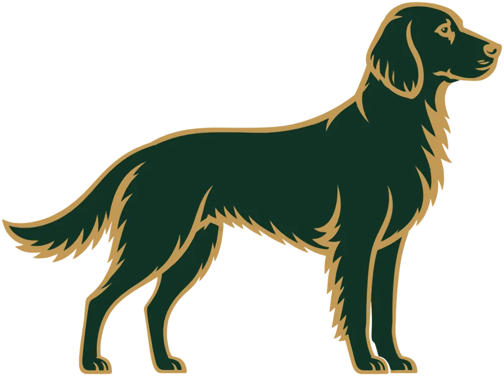Steadfast's green and gold dog logo